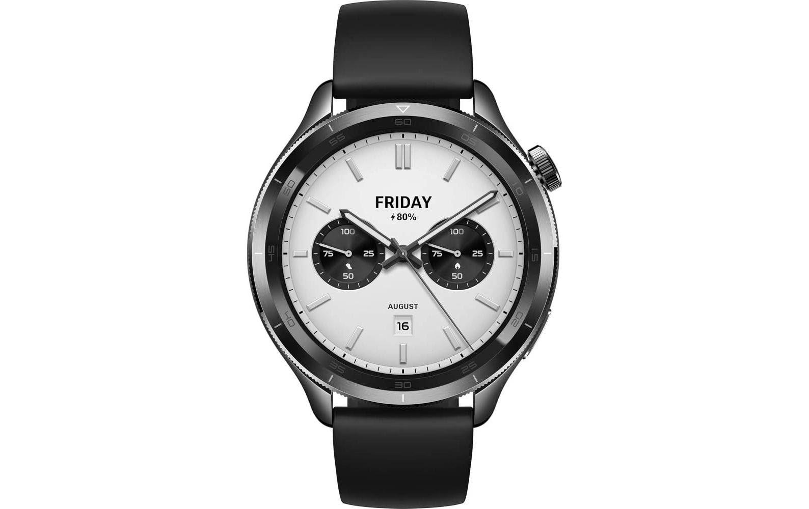 Smartwatch S4 Black<br>Smartwatch mit drehbarer Krone und AMOLED-Display