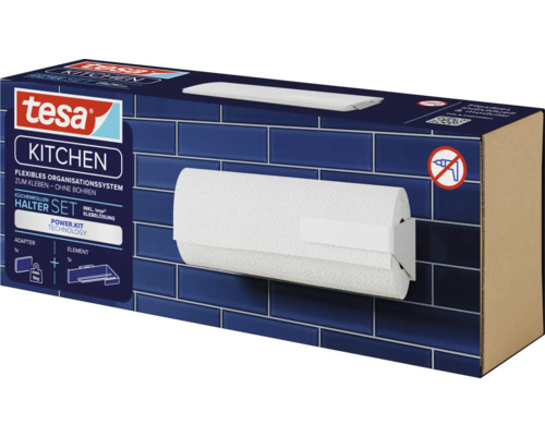 Tesa witte rolhouderset 70028-00000-00