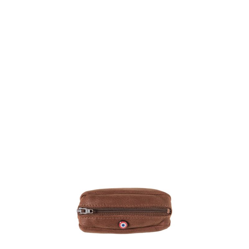 Porte-monnaie Charles Cuir Nubuck Terre brunie