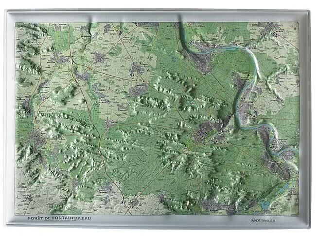 CARTE RELIEF FORET DE FONTAINEBLEAU