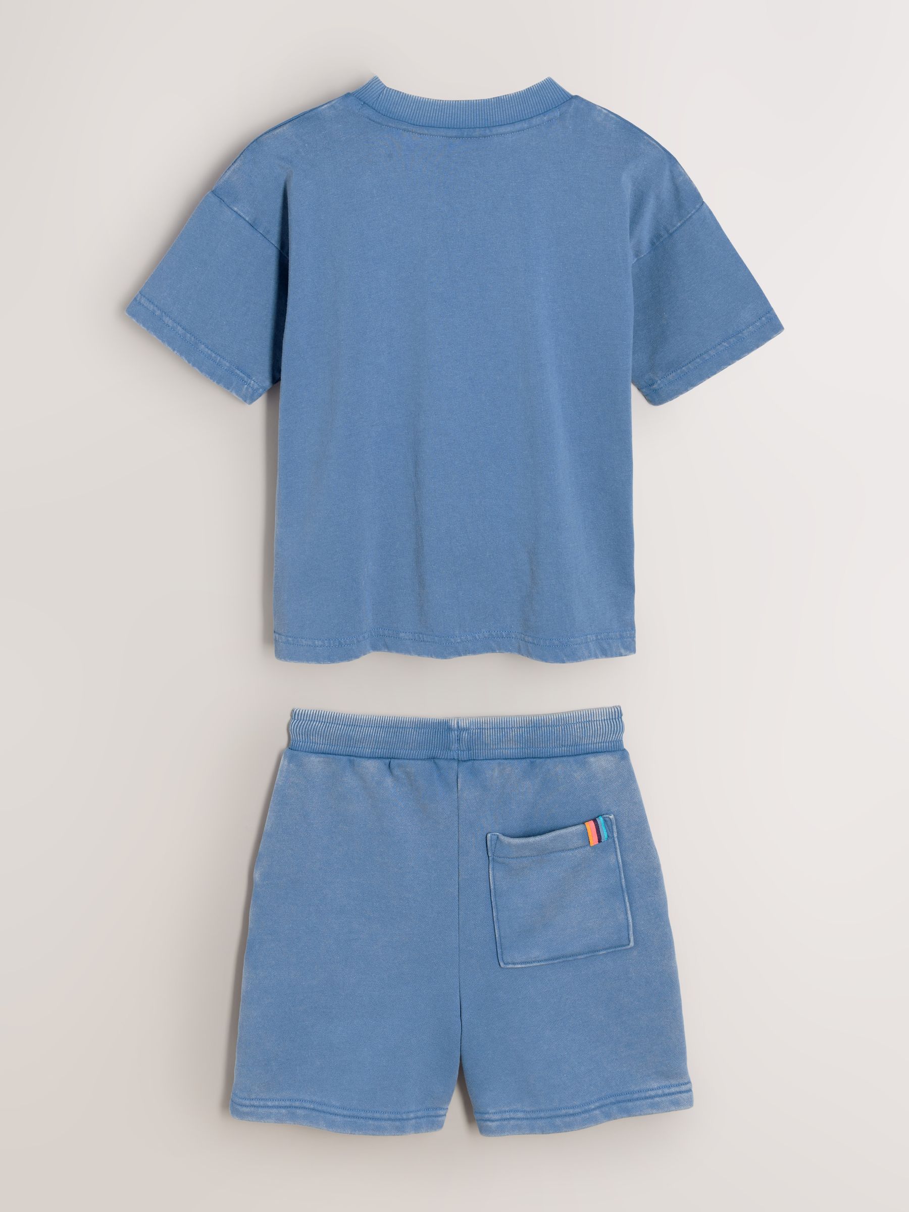 Blauwe wassing - Paul Smith Junior set van top en shorts voor jongens