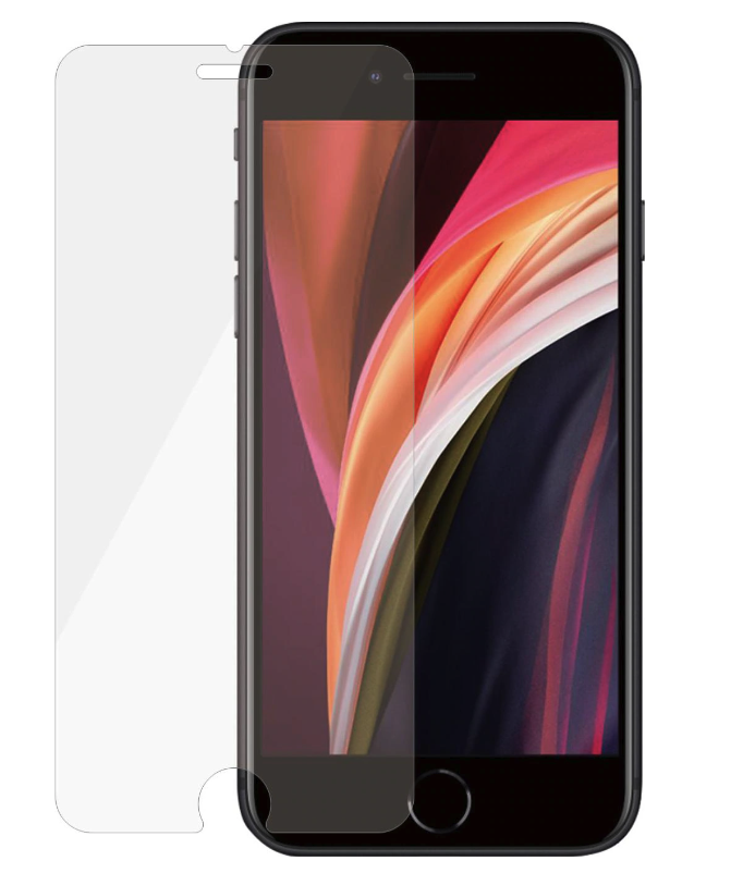 iPhone SE (2022/2020) / 8 / 7 Antibakterielle Panzer Glas Displayschutz Case Friendly (2684)