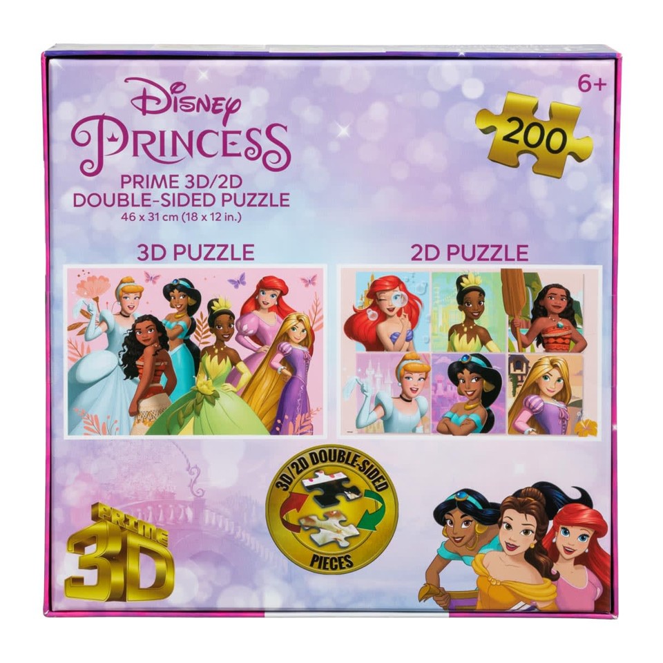 Disney - 3D-puslespil dobbeltsidet 200 prinsesse