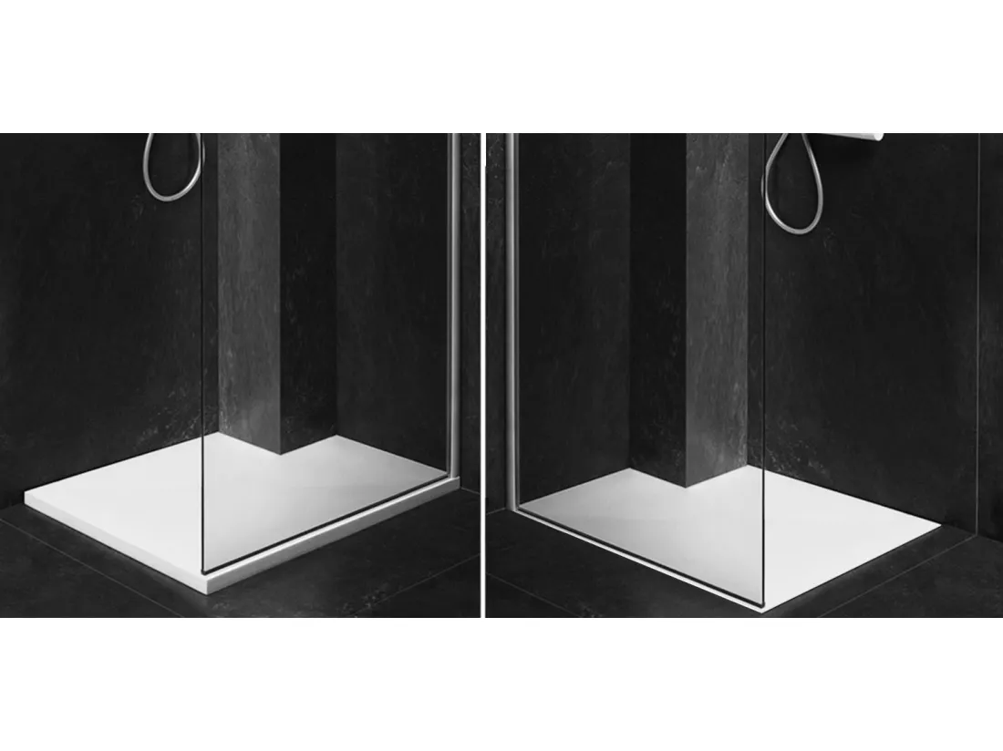 Receveur De Douche Rea Bazalt Long 80X100 Black