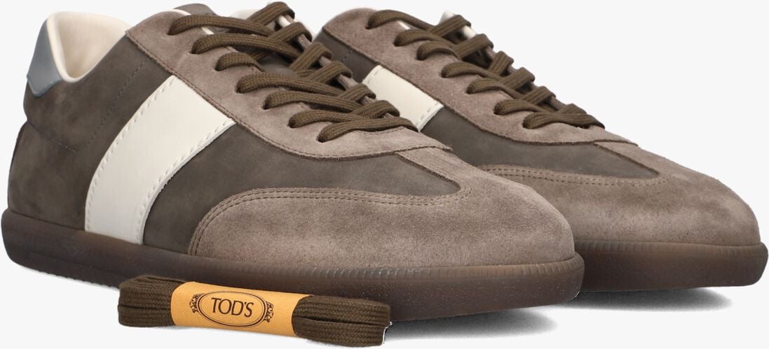 bruine tod's lage sneakers all. cassetta leggera 68c