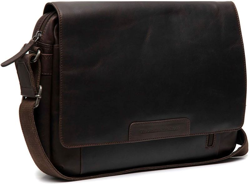 Leren Messenger Bag - Bruin - Wax Pull Up Leer - Voor 13 Inch Laptop