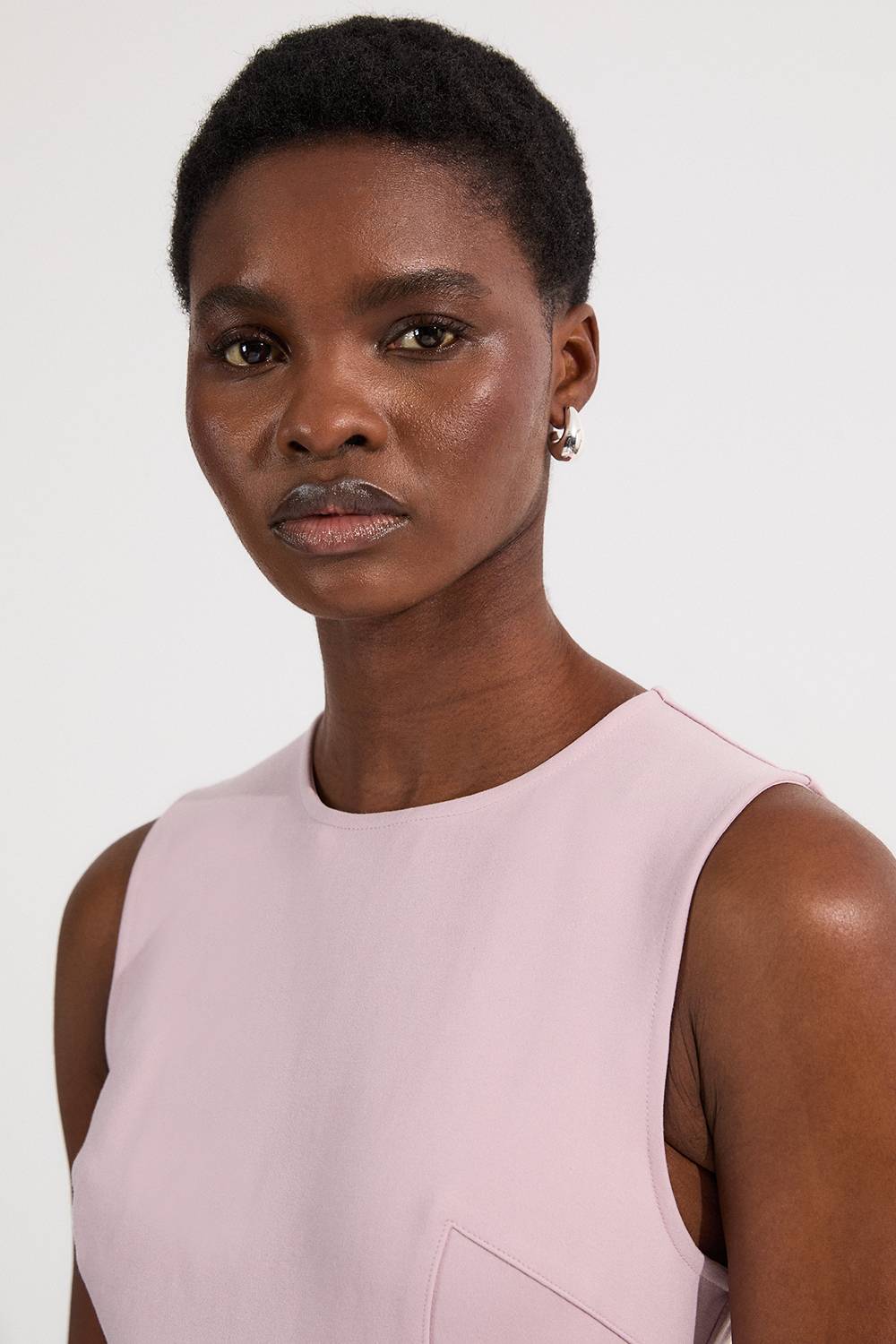 KarenMillen Ponte et robe maxi plissée en jersey géorgette