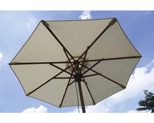 Garden Place houten parasol, Ø 180 cm, beige