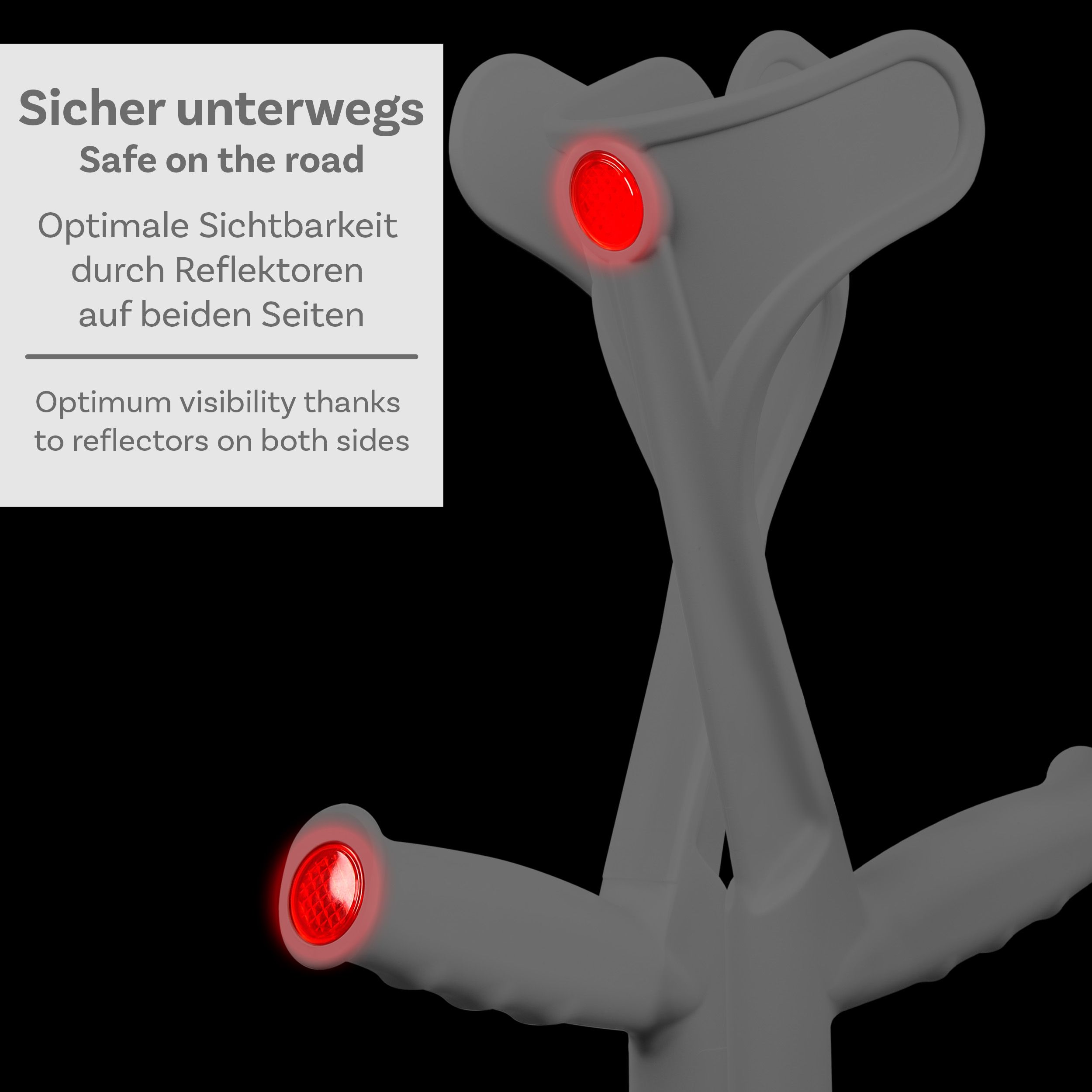 2x Krücken Klassiker (Paar) - Ossenberg Gehhilfen Unterarmgehstützen in Grau