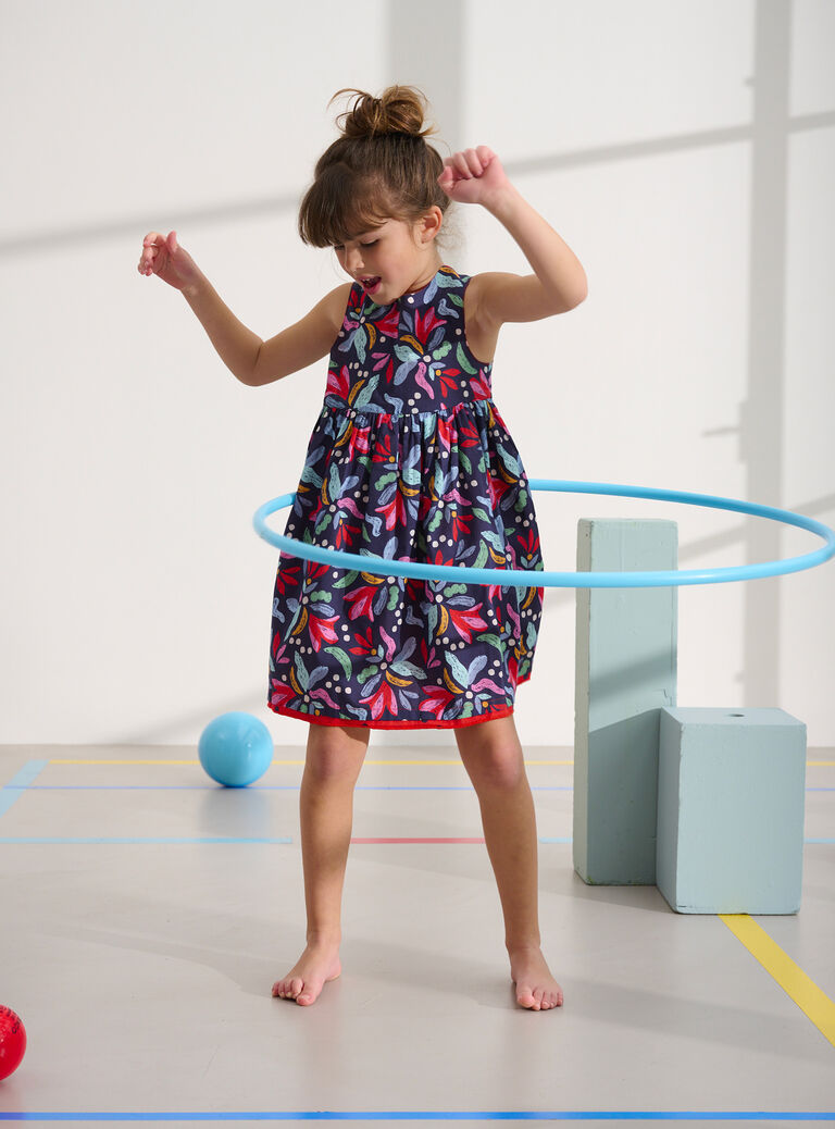 Robe réversible avec dos échancré pour fille