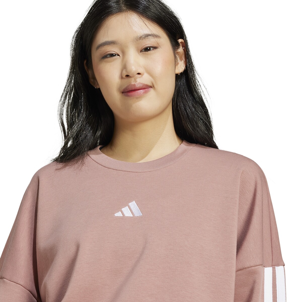 ADIDAS SPORTSWEAR<br>Suéter de gola redonda Essentials com 3 listras