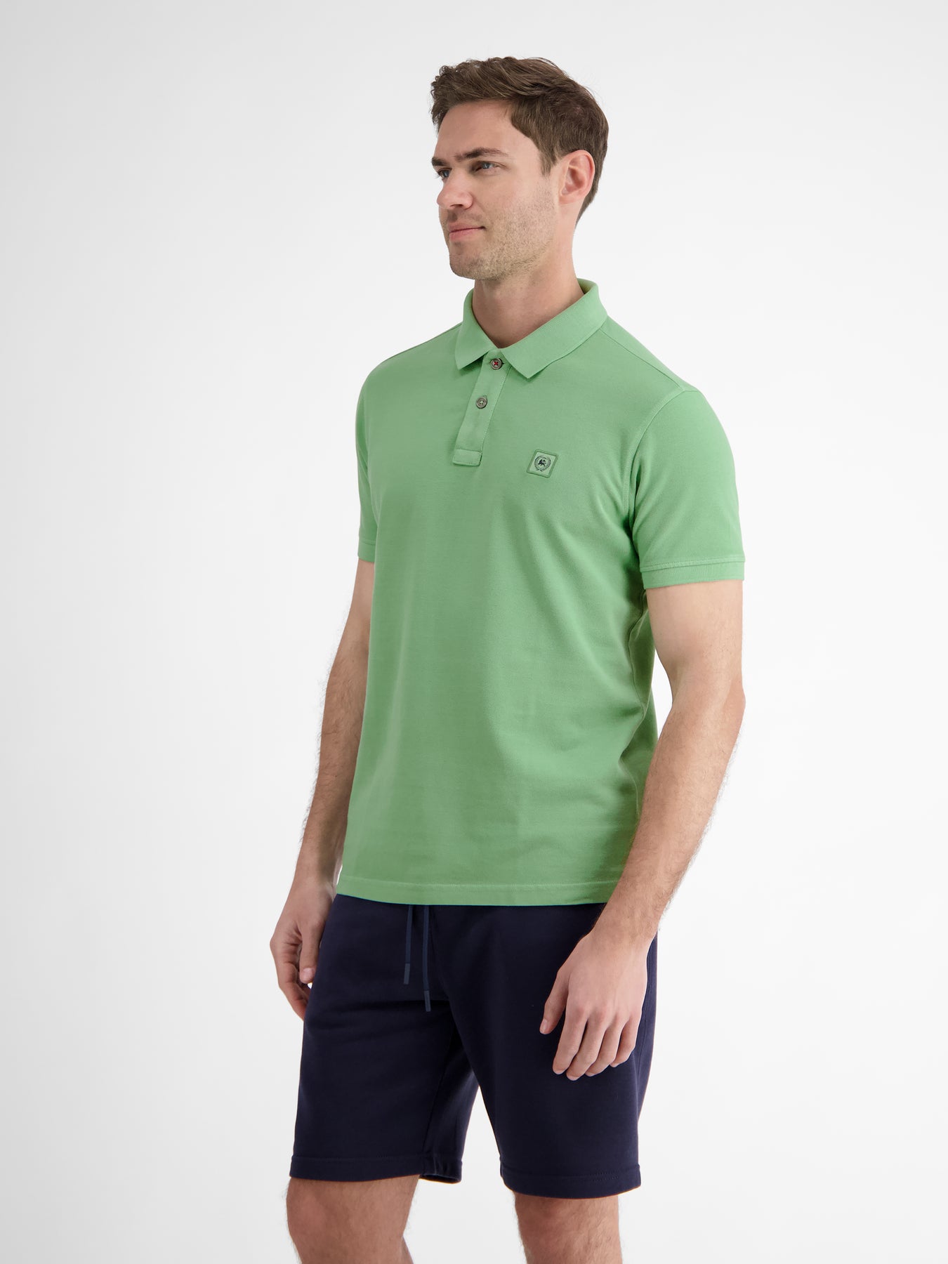 Herren Poloshirt in gewaschener Optik