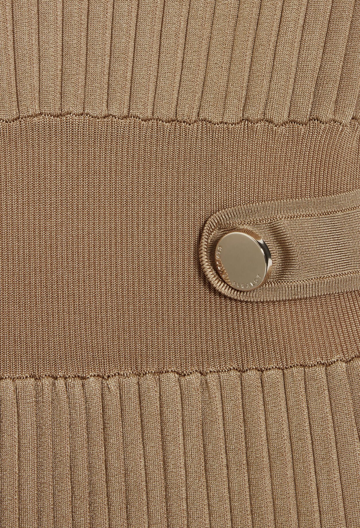 Robe longue maille beige