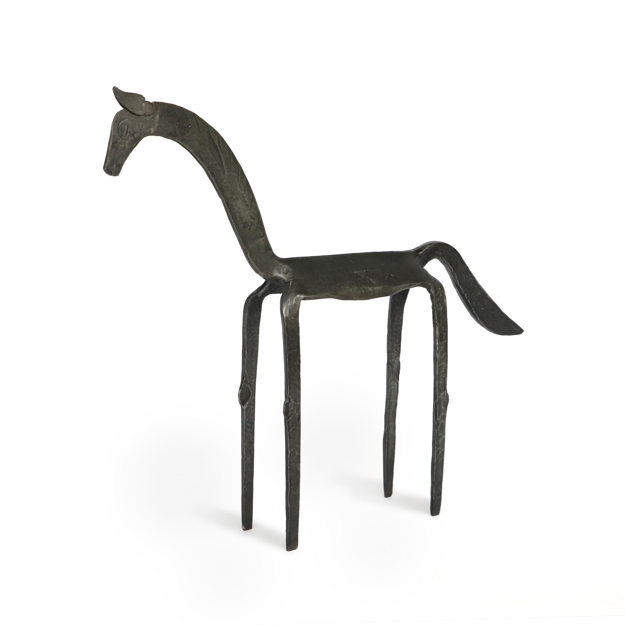 Pferdeskulptur aus Eisen L, B 29 cm, H 24 cm, T 6,5 cm von fischer's lagerhaus