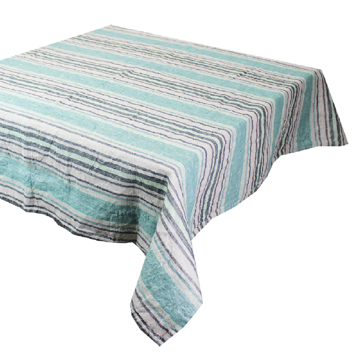 Nappe pur lin vert 155x260 Garnier Thiebaut