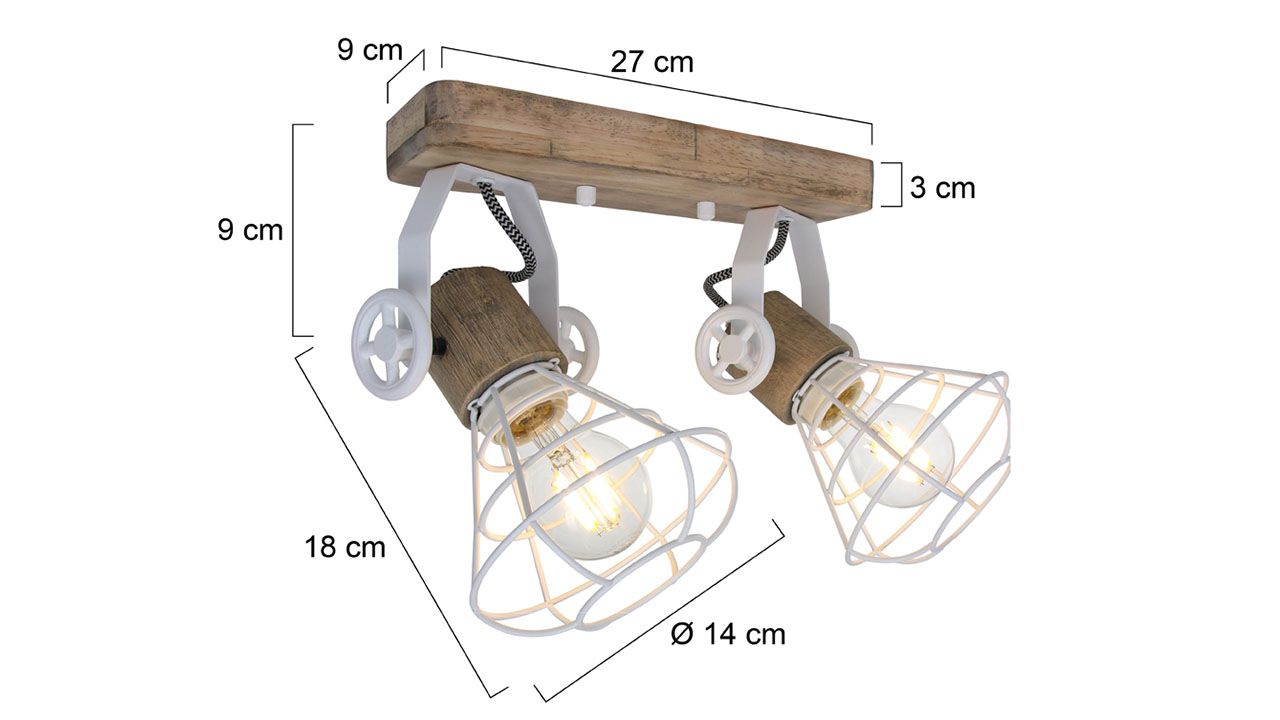 Plafondlamp 1579W Geurnesey B27 x D14 cm