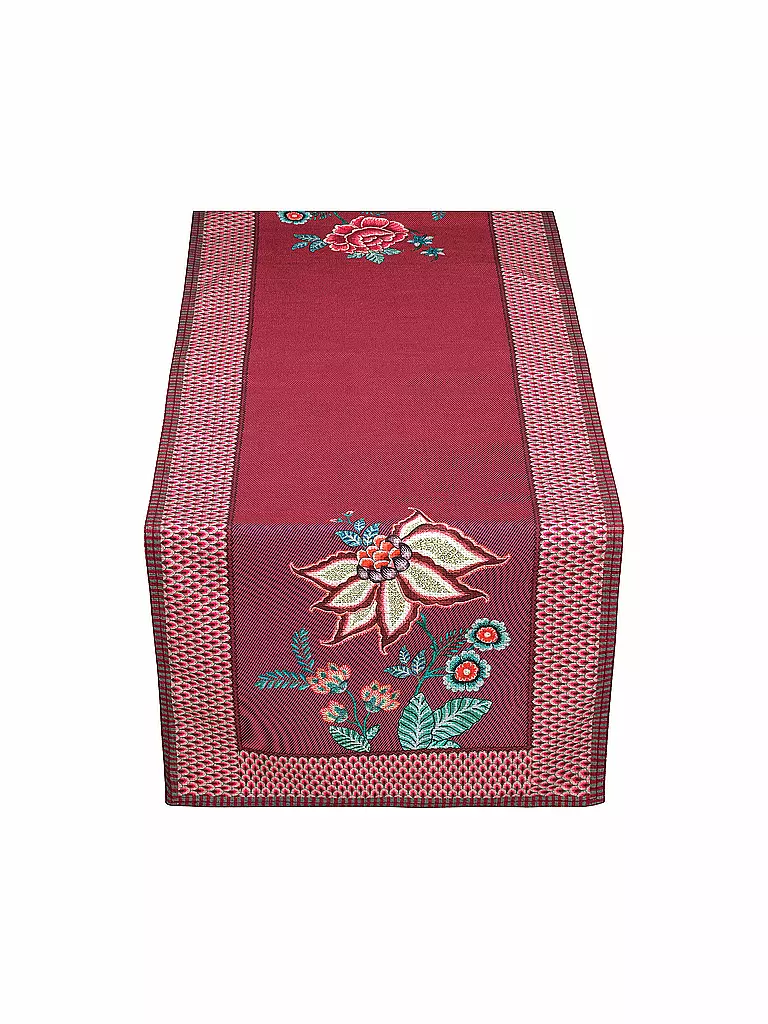 PIP STUDIO Tischläufer 50x150cm FLOWER FESTIVAL dark pink beere