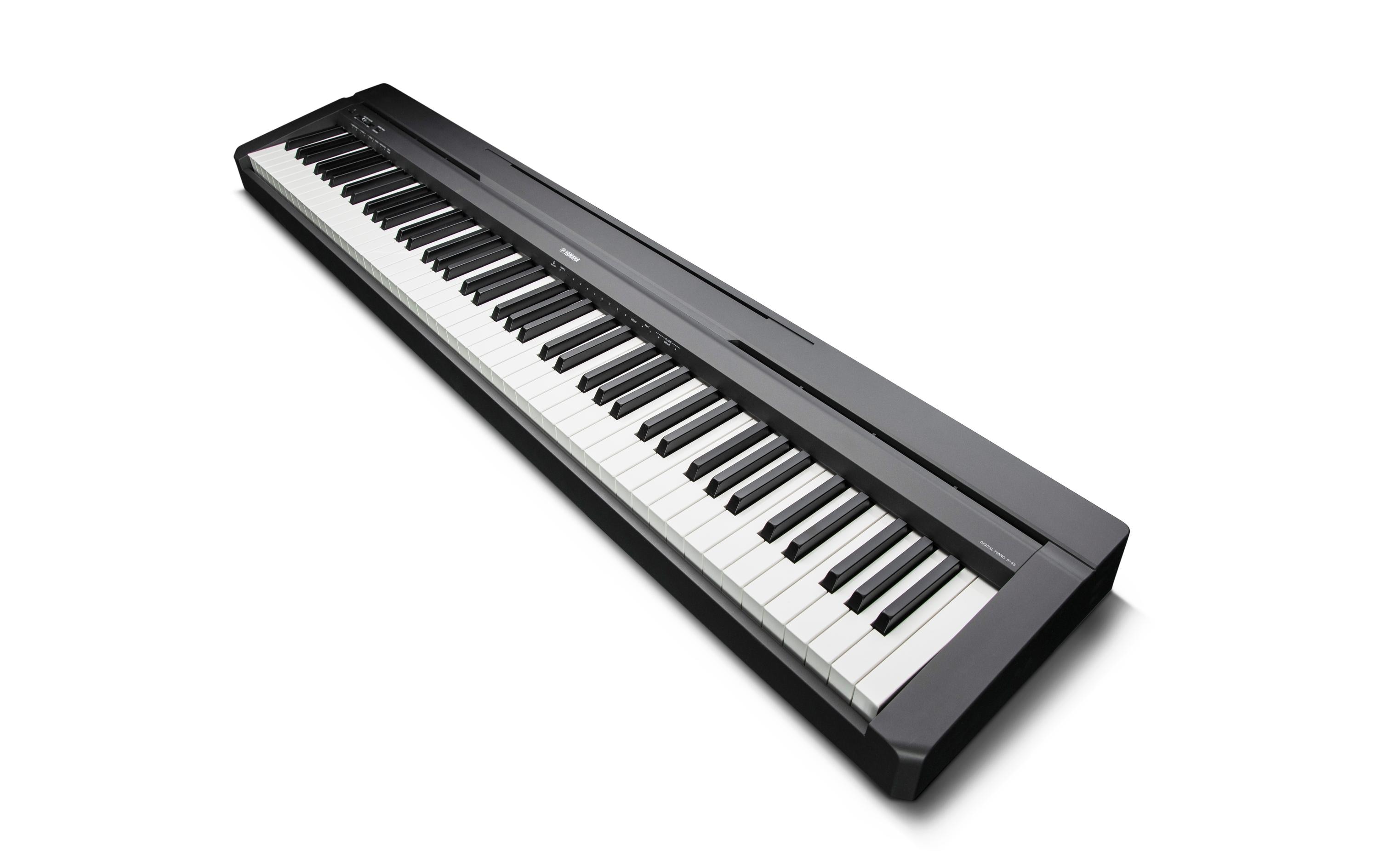 E-Piano P-45B Schwarz<br>Authentisches E-Piano mit natürlichem Spielgefühl