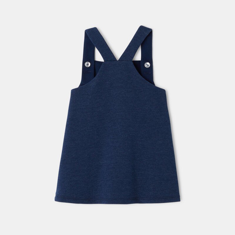 Robe à bretelles en molleton bleue bébé fille Absorba Bleu