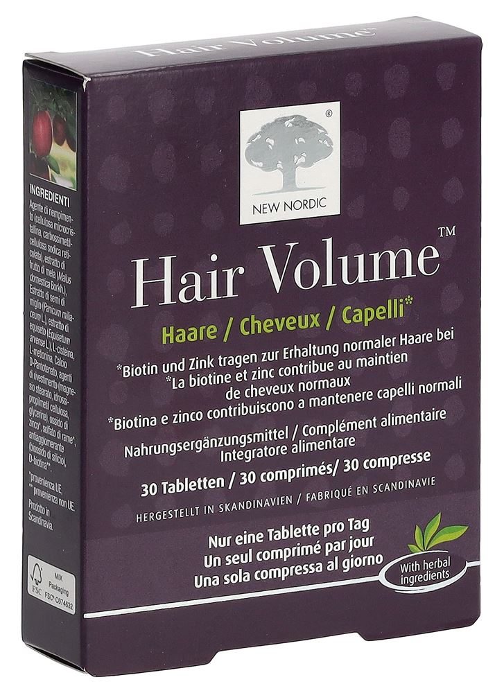 NEW NORDIC Hair Volume Tabl Blist 30 Stk