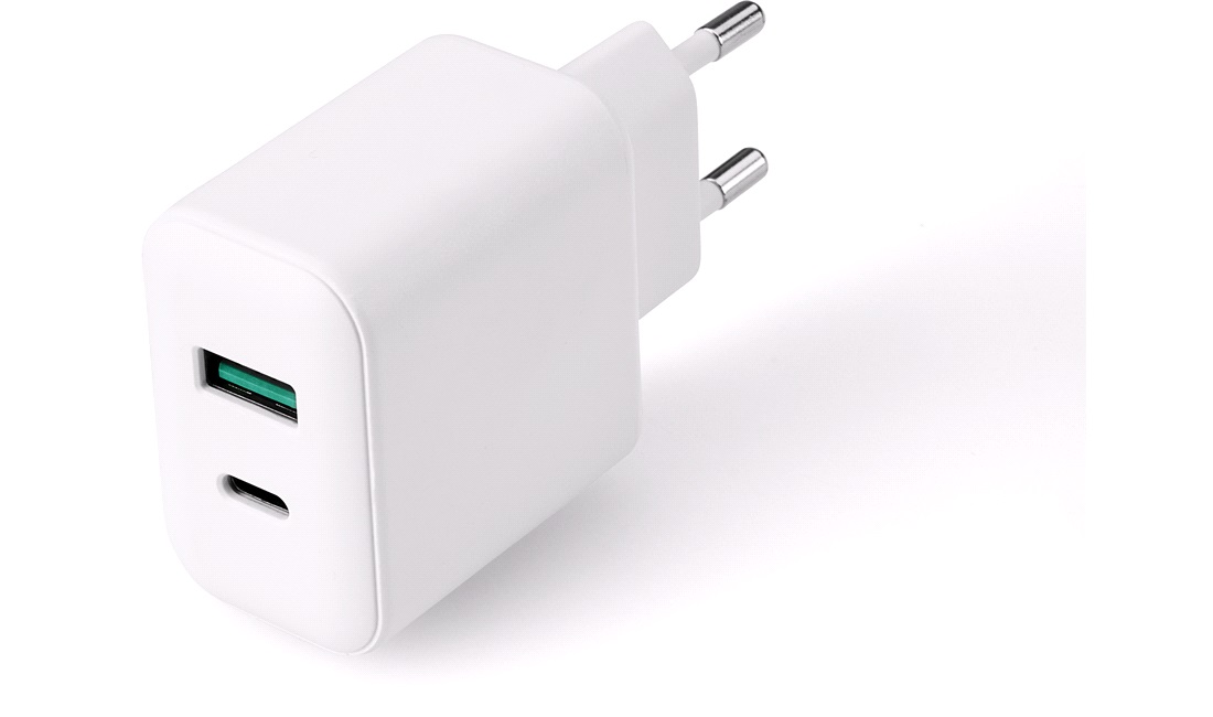 Ladeadapter 45W 1xUSB-C og 1xUSB-A udgang