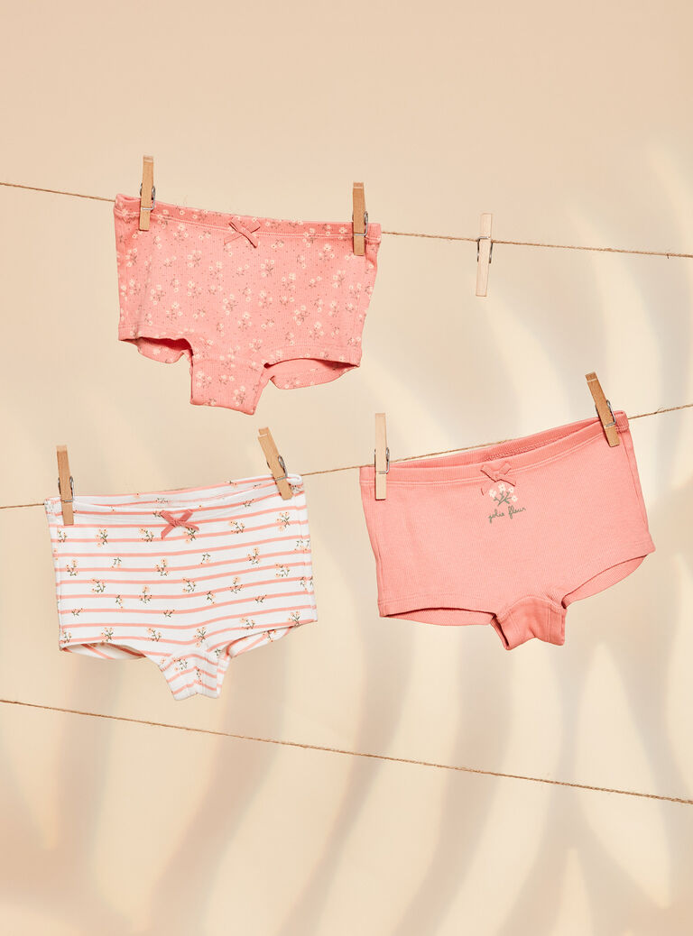 Lot de 3 shortys assortis en coton biologique