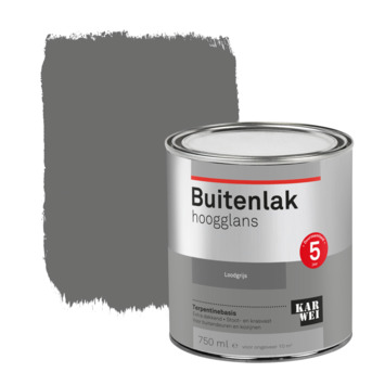 Karwei buitenlak hoogglans loodgrijs 750 ml