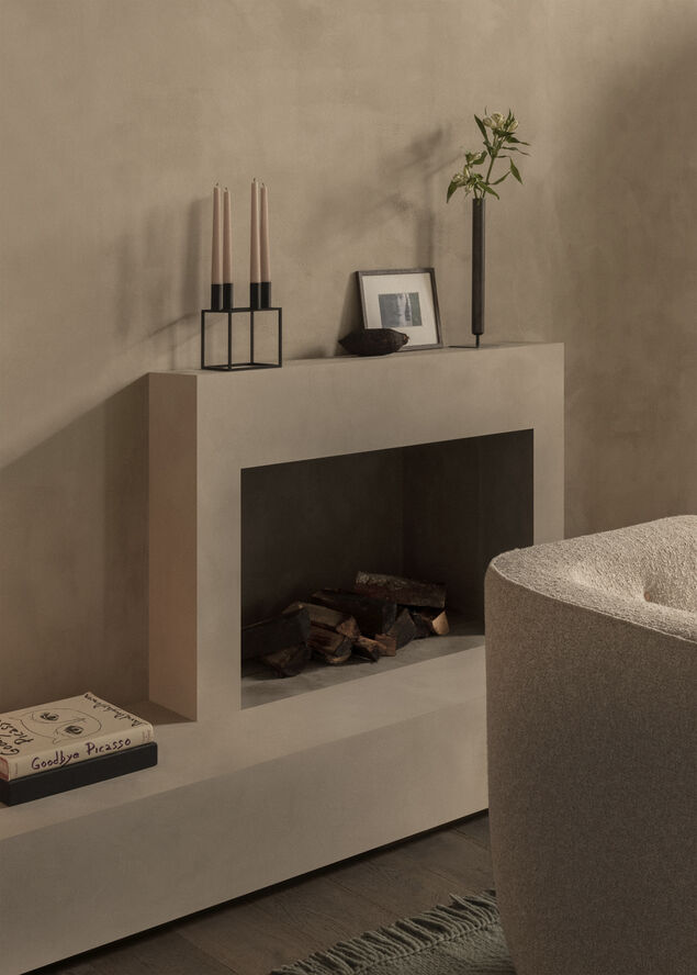 Audo Copenhagen Kubus 4, Candle Holder, Black Sort