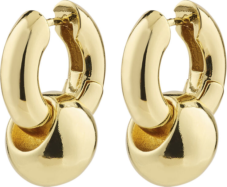 Pilgrim INTENT recycled earrings gold-plated Guld