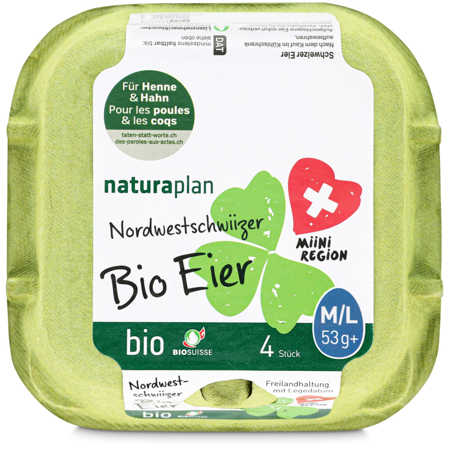 Naturaplan Bio Regio Eier Nordwestschweiz 4er 53g+