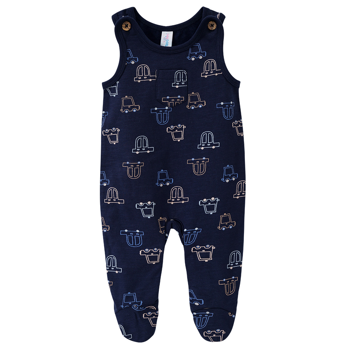 Topomini Newborn Strampler und Langarmbody im Set dunkelblau / weiss
