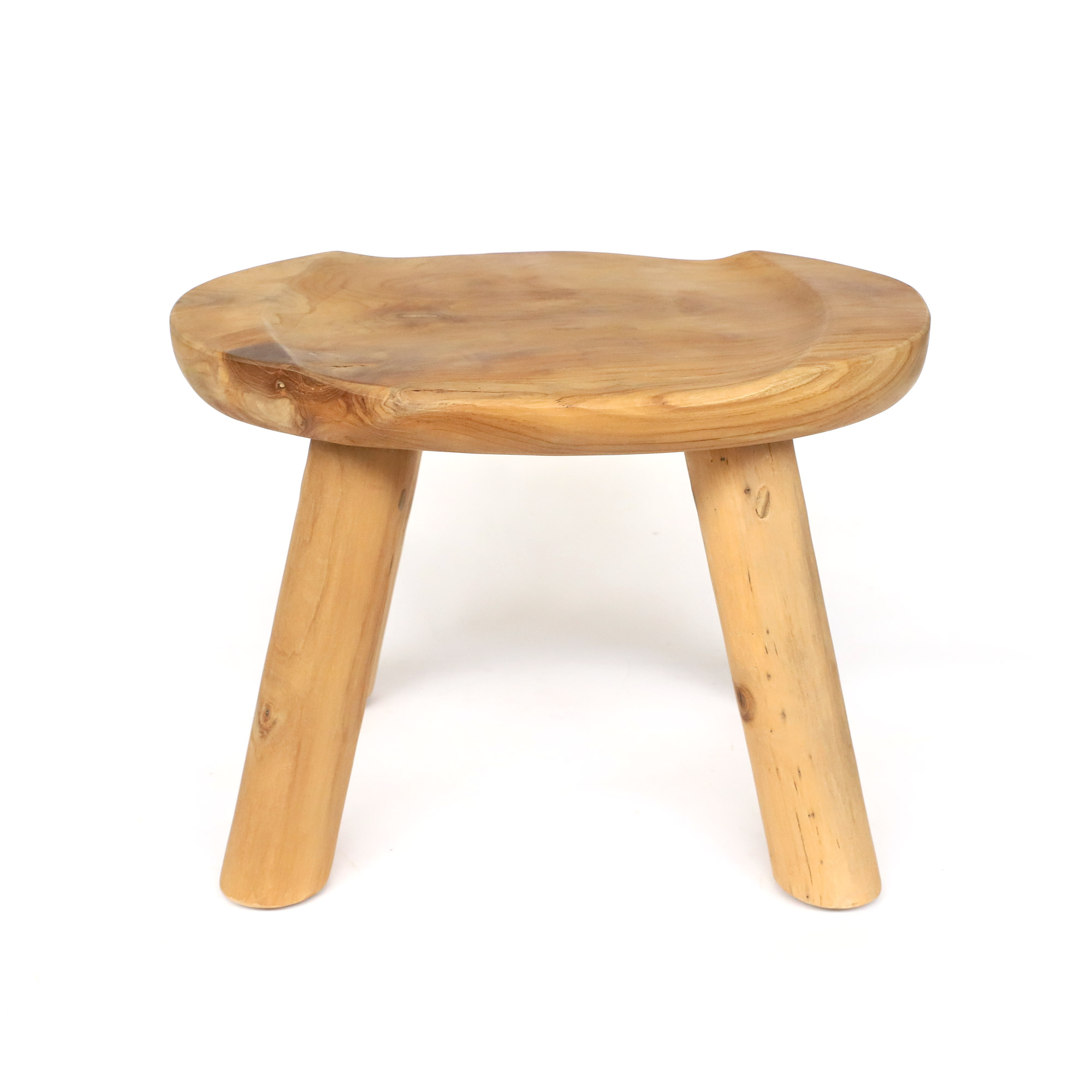 Teak-Hocker aus Wurzelholz, natur, H 35 cm, B 50 cm, L 38 cm von fischer's lagerhaus