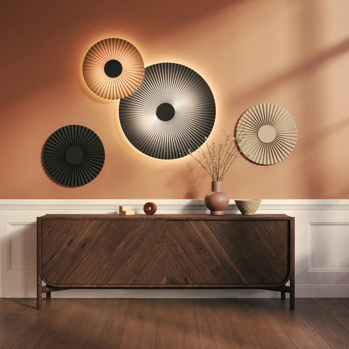 Hartô - Carmen LED-Wandleuchte S, Ø 50 cm, slate grey (RAL 7016)