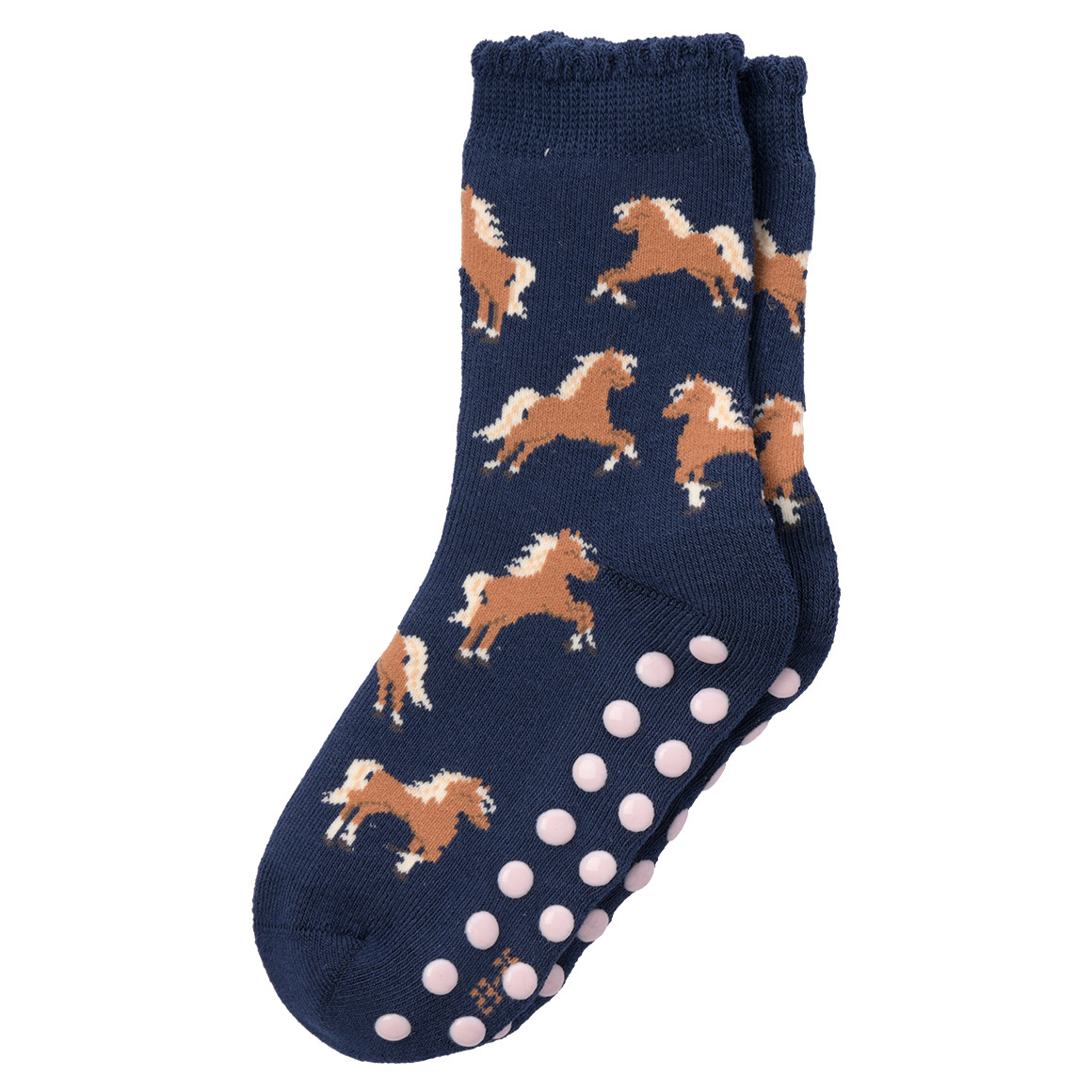 Topolino 2 Paar Mädchen Stoppersocken im Set dunkelblau / hellrosa