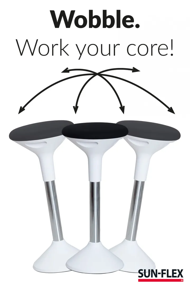 Kontorstol SUN-FLEX® Active hvid - ergonomisk ståstol