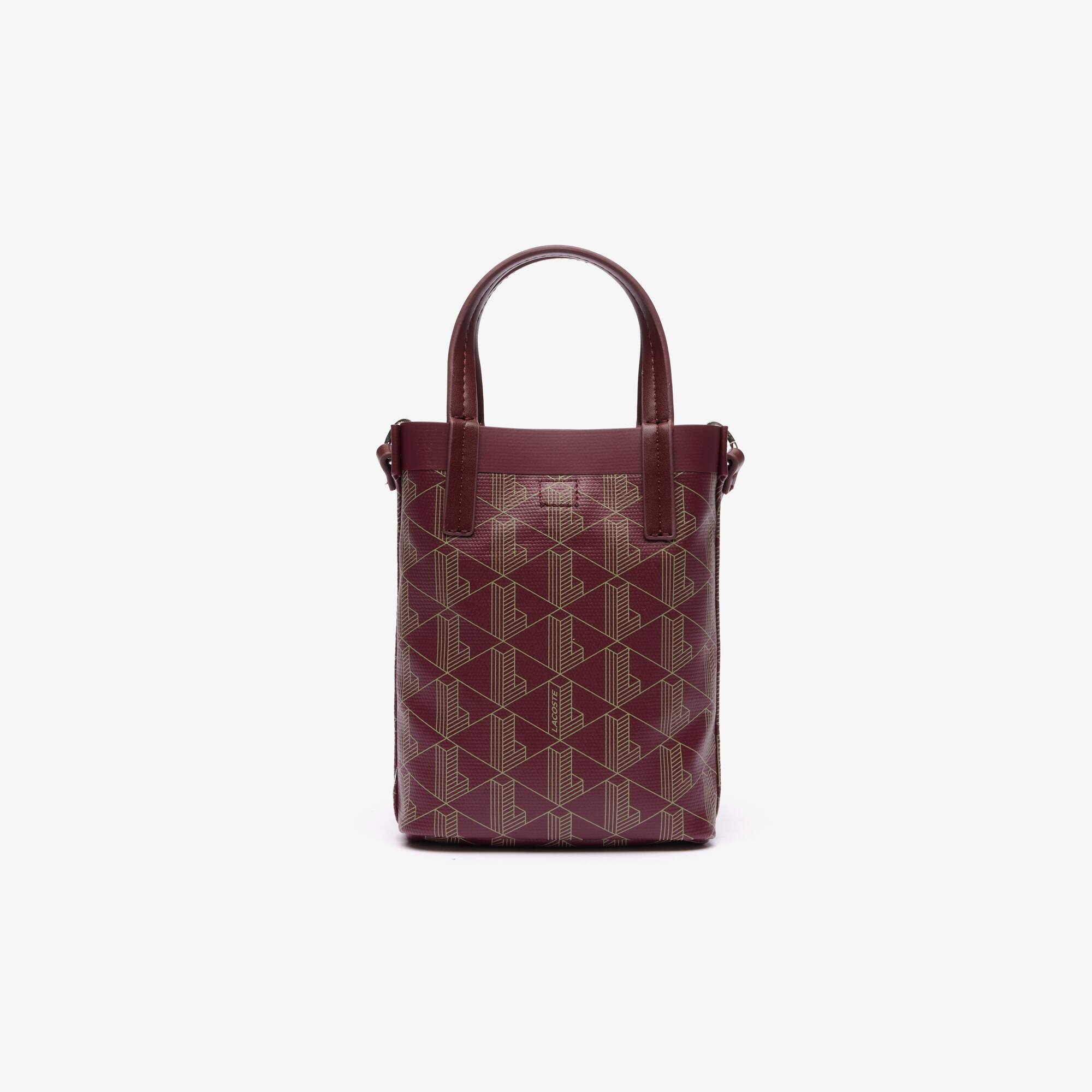 Zely Mini-Tote Bag aus beschichtetem Canvas mit Monogramm Crossbody Taschen - Rot - Lacoste - Damen