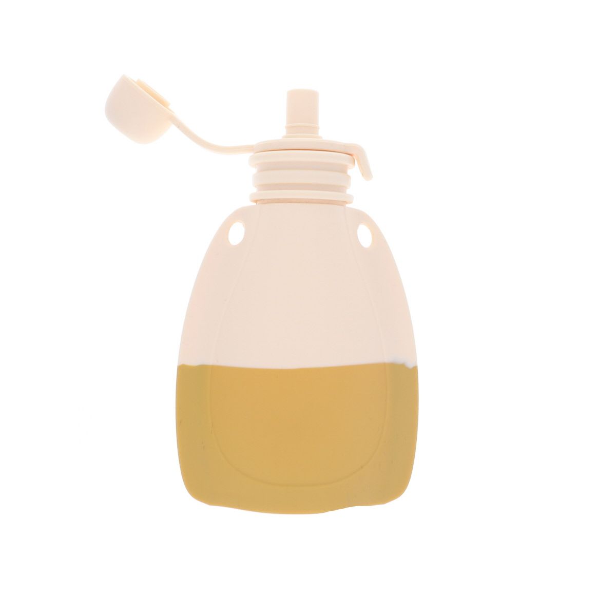 Gourde souple en silicone bicolore Pause goûter