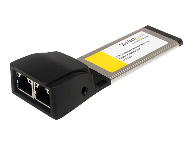 StarTech.com Dual Port ExpressCard Gigabit Laptop Ethernet NIC Network Adapter Card - Netværksadapter - ExpressCard - Gigabit Ethernet x 2