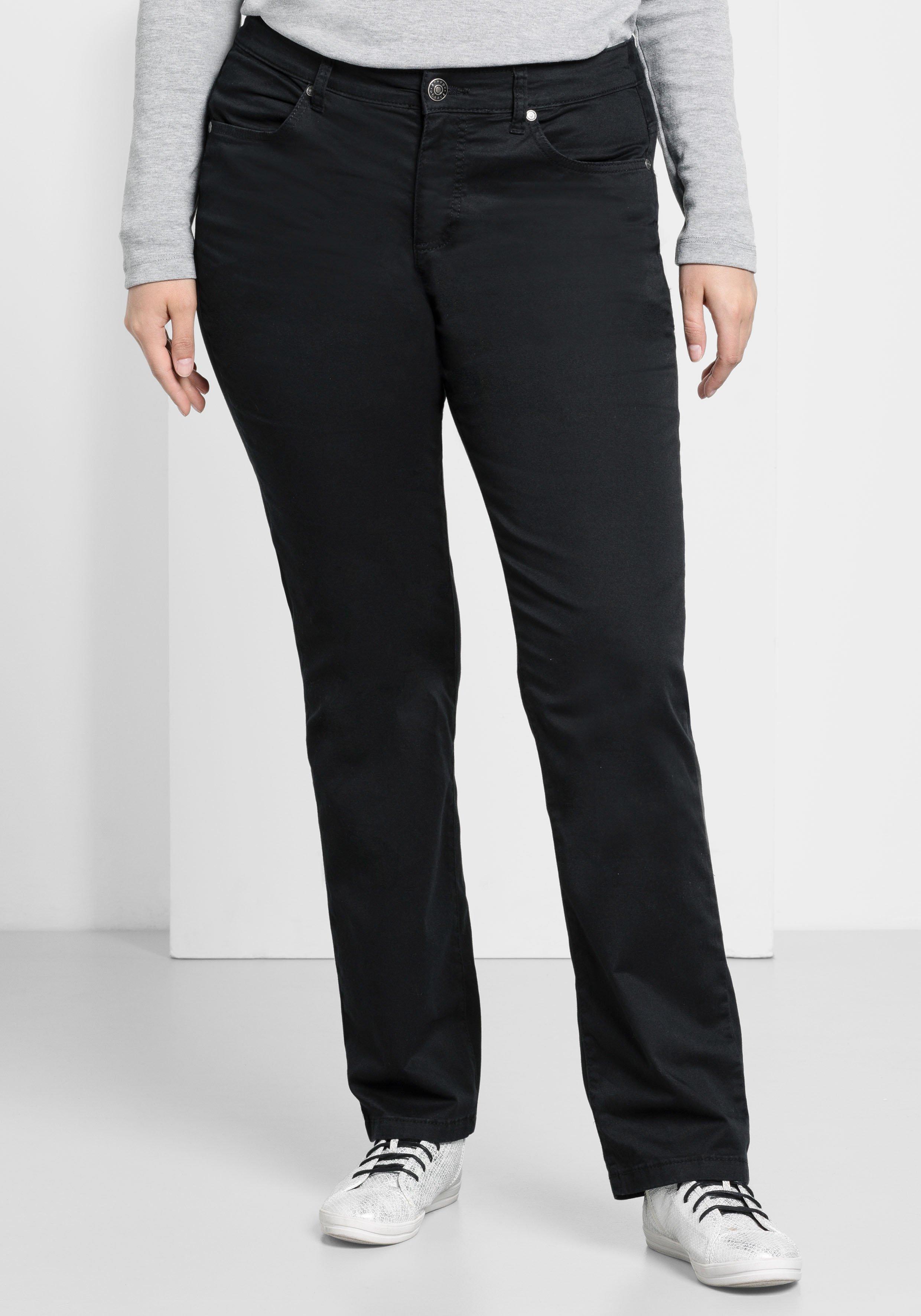 Gerade Hose aus Baumwoll-Twill