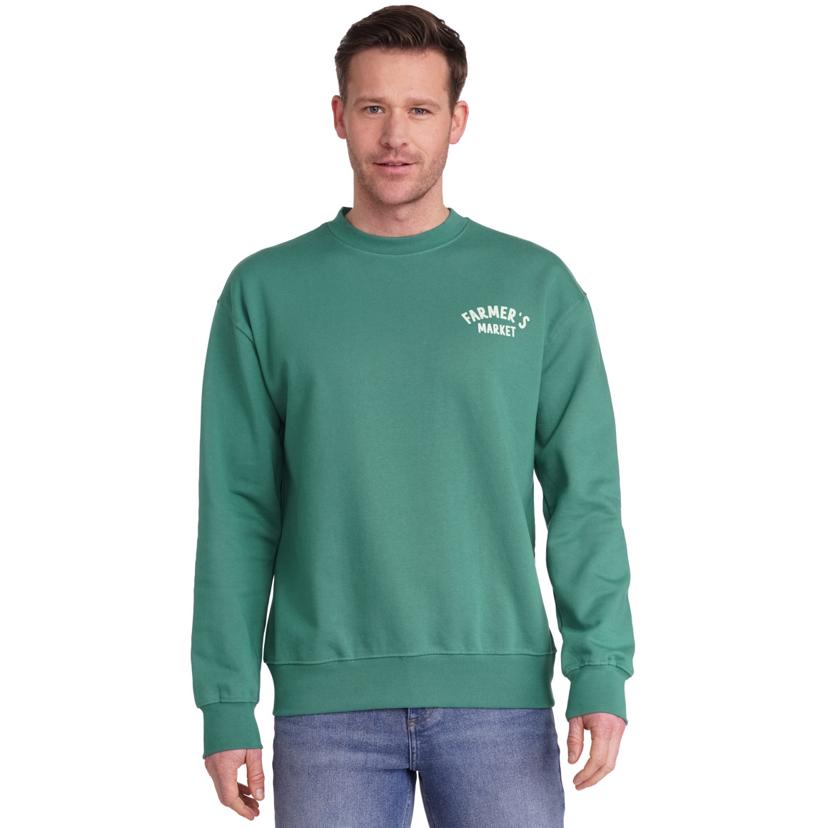 Jonas Nielsen Herren Sweatshirt mit Bio-Baumwolle dunkelgrün