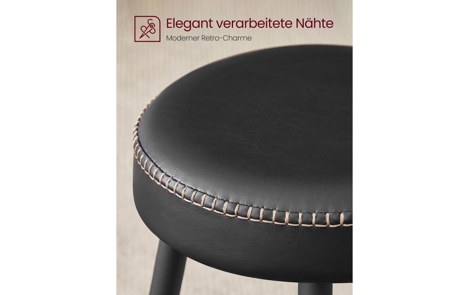 Barhocker 2 Stück 51.6 x 76.2 cm, Schwarz<br>2-er Set Barstühle