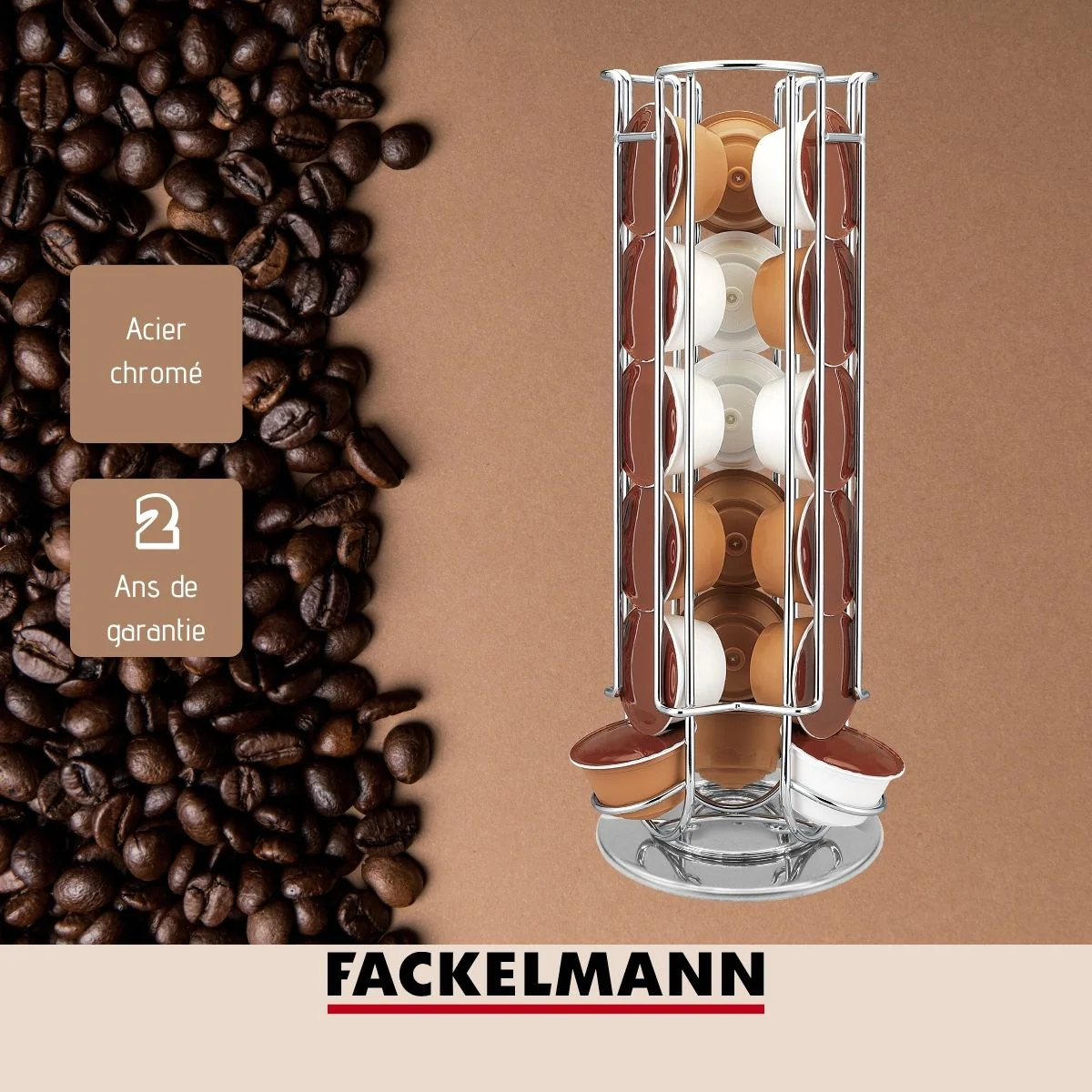 Porte capsule Dolce Gusto rotatif Petit Déjeuner Fackelmann