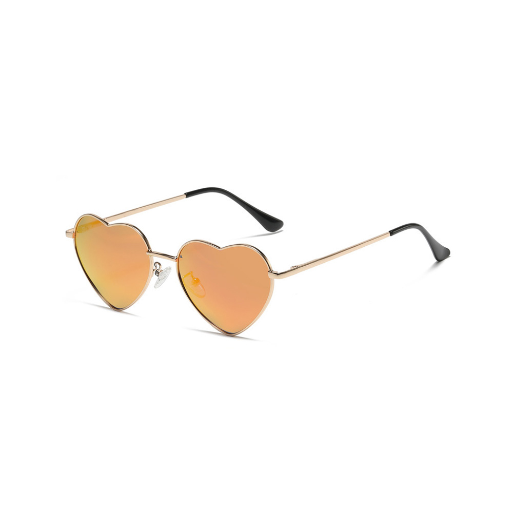 UV400 Herz Sonnenbrille Fashion Accessoire Brille - Gold / Orange