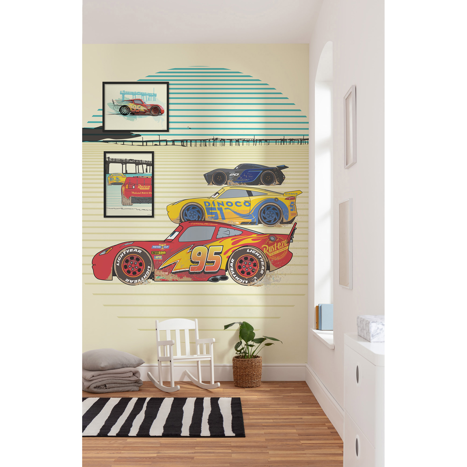 Vlies-Fototapete CARS STREAM LINES - bunt - 200x280 cm