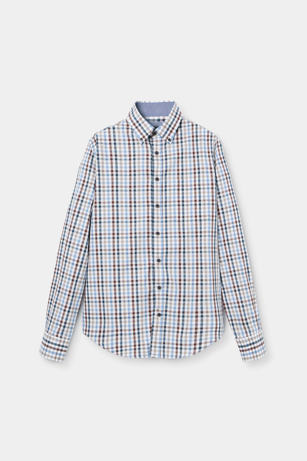 Regular Fit Blue Checkered Shirt