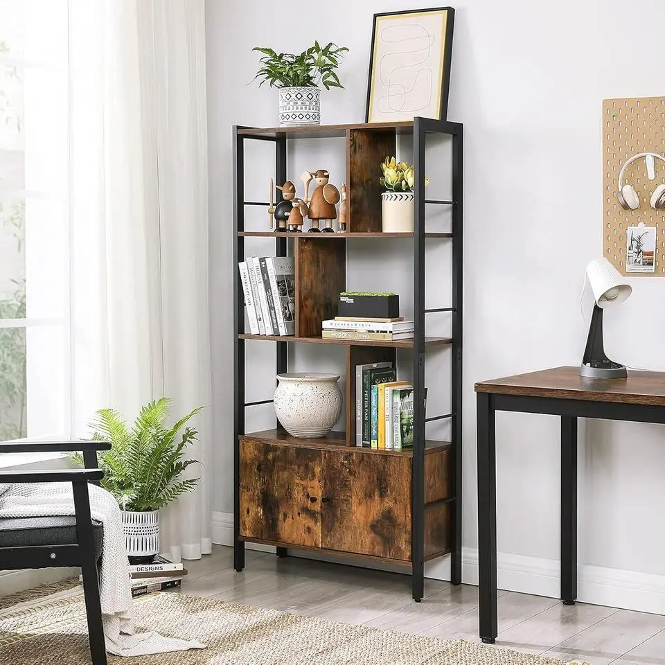 Parya Home Industriėle Boekenkast – Staande kast met 4 legplanken