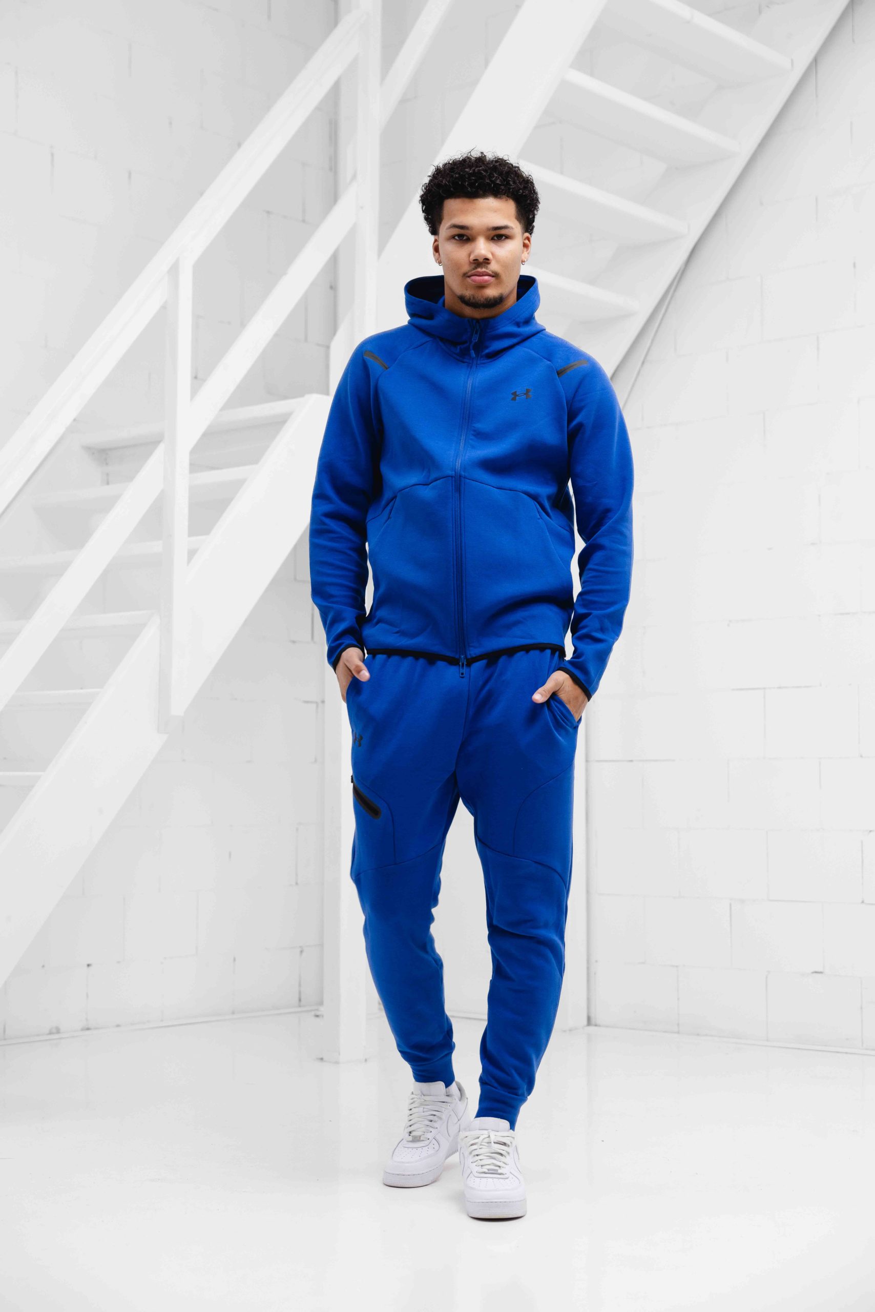 Under Armour Unstoppable Fleece Trainingspak Heren Blauw