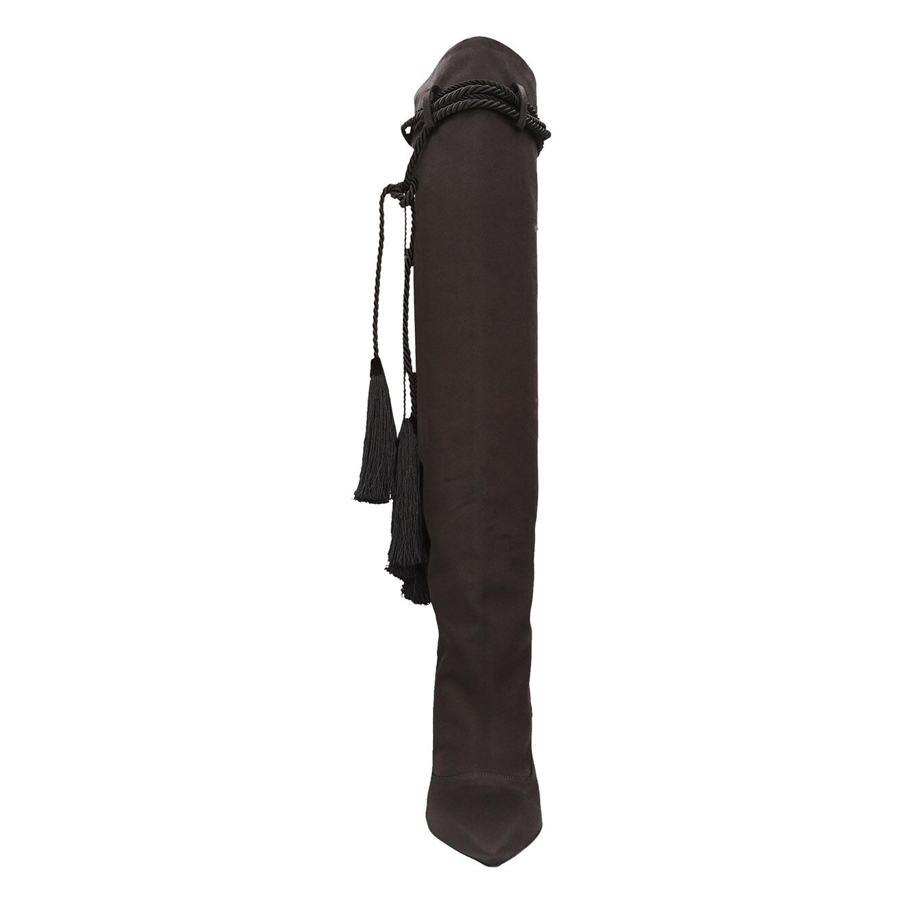 Aleksander Siradekian Cuissardes en Velours de Cuir noires - Talon 11 cm