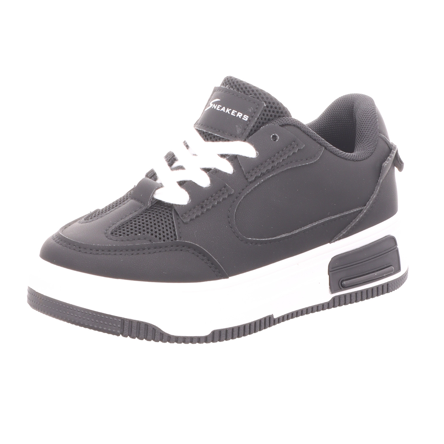 Sneakers Kinder-Jungen-Sneaker Schwarz-Weiß