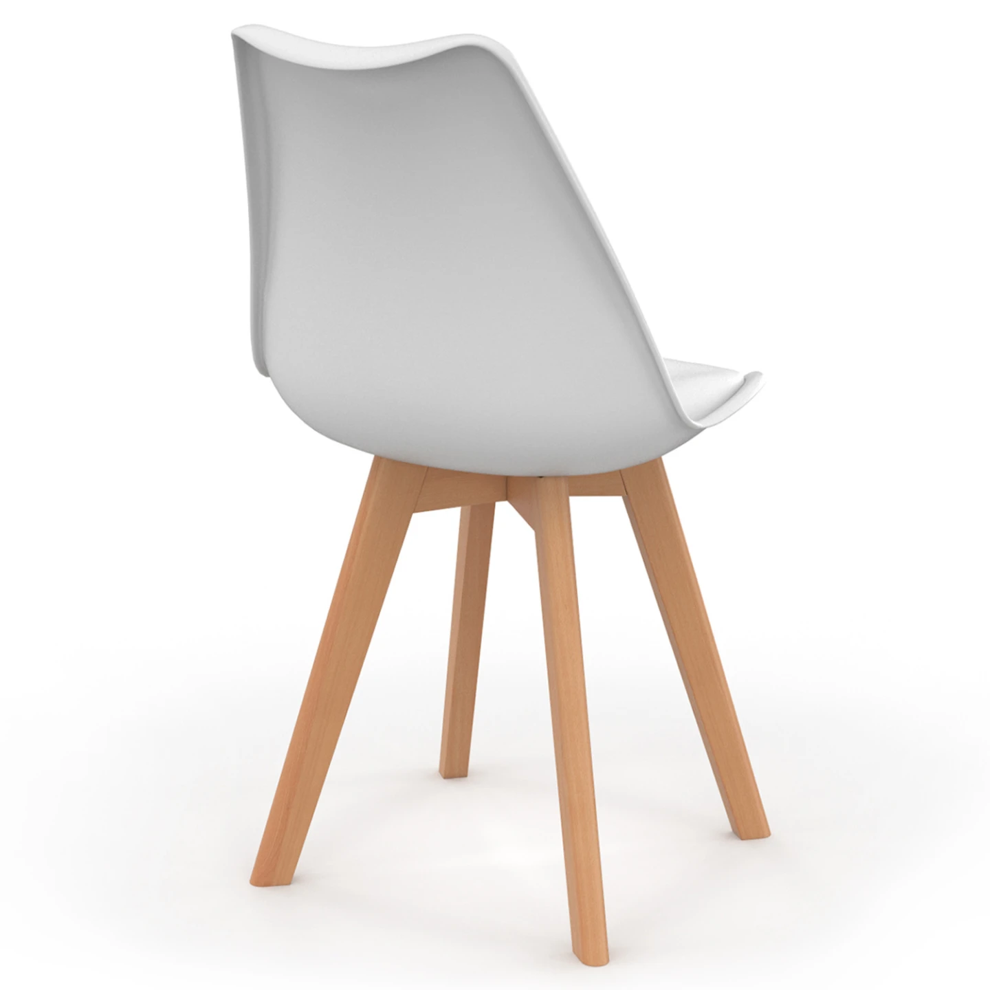 Lot de 4 chaises scandinaves SARA blanches pour salle à manger